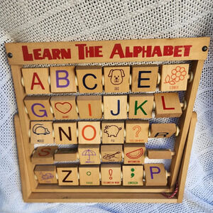 Vintage‎ Woodblock Alphabet learning game